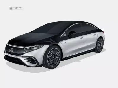 Mercedes-Benz EQS 2022 Low-poly 3D model