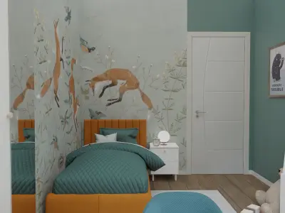 Kids Room 2 Blender Scene 3D model