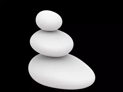 Zen Pebble Stack 3D Printable Model 3D print model