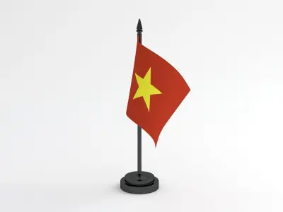 Table Flag Vietnam 3D model