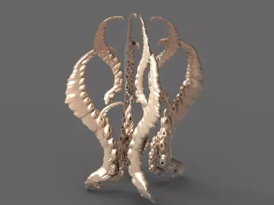 Cthulhu tentacles pillar 3D model