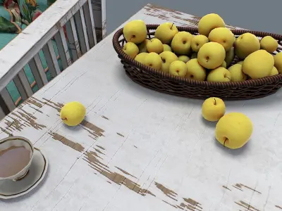 Furniture group Provence 3d model Low-poly 3D model