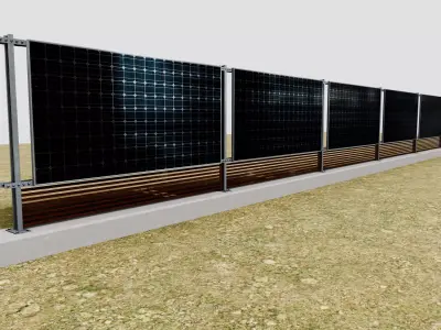 Solar Panel Wall Type-1 3D model
