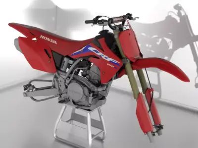 CRF150R 3D Model  Detailed Offroad Motorcycle Blender FBX Low-poly 3D model