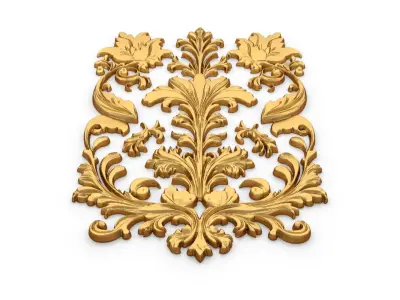 Classic carved decor ornament 422 3D model