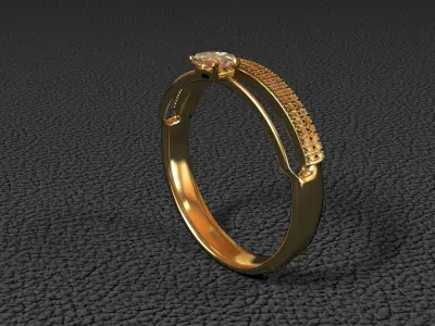  Jewelry  Golden  Ring 3D model