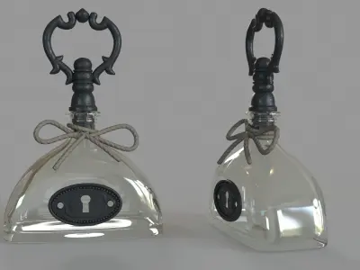 Kensal Key Handle Decorative Bottle 3D model