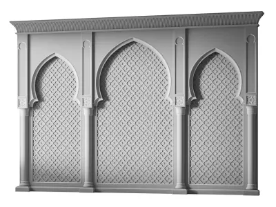 Arch 03 Arabic Wall Decor 3D model
