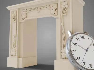 Art Nouveau fireplace - 3D printing 3D print model