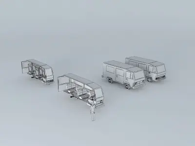 Fictional Eastern Europe car evolution Free 3D model