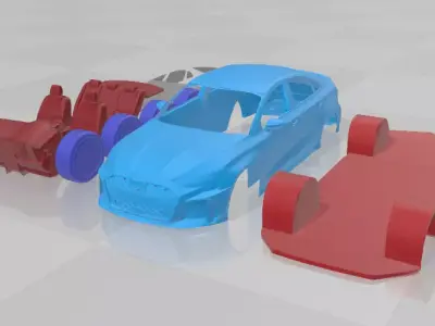 Audi RS3 Sedan 2025 - Separate Parts STL Model 3D print model