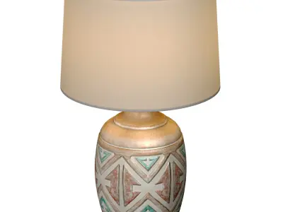 Rustic Southwest Country Nightstand bedside Provence Table Lamp  3D model