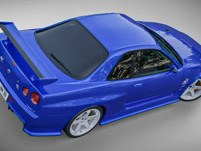Nissan Skyline GTR R34 V - spec II S - tune 3D model