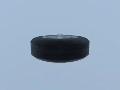 Tire wheel Low-poly 3D model