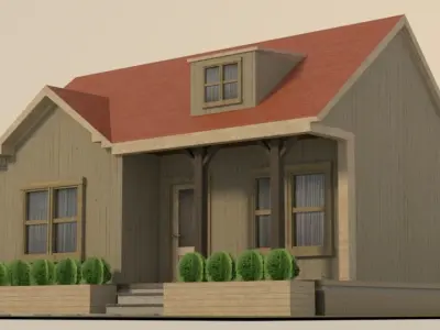 Low poly House GAME READY Low-poly 3D model