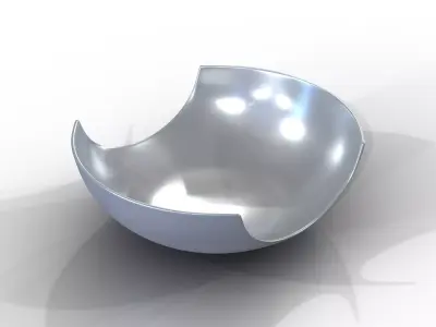Bowl Chrome S Low-poly 3D model