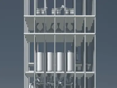 Industrial tower 3D model buy