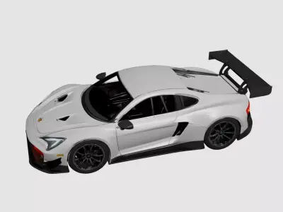 Racing Car Brandless Modern GT3 Race Vehicle 3D Model 3D model