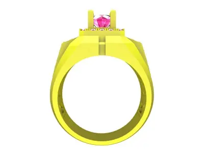 A7427 Korean Style Diamond Men Ring 3D print model