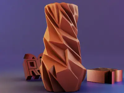Diamond Pillar Candle Mold 3D print model