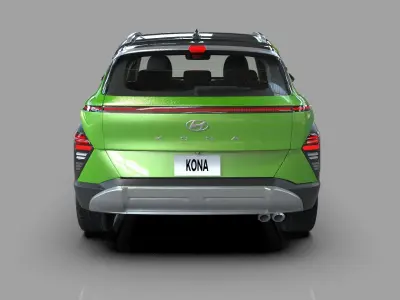 Hyundai Kona 2024 HQ interior 3D model