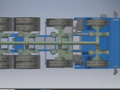 semi trailer assembly 3D model