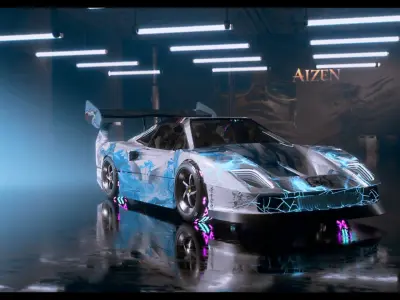 ferrari f40 Low-poly 3D model