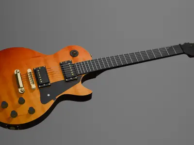 Gibson Les Paul Style Guitar - 3D Model Free 3D model