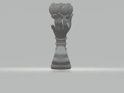 Guanyin Buddha Hand - Lotus 3D model