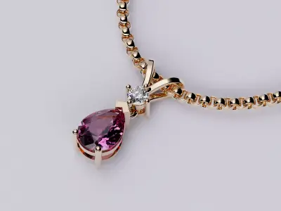 Pendant Pear 8x6 3D print model