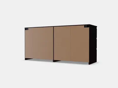 MALM Chest of 6 drawers 6 Low-poly 3D model