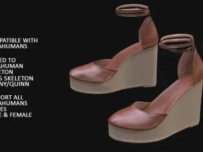 Shoes 63 - All MH Bodies - UE5 Skeletons - Rigged Low-poly 3D model