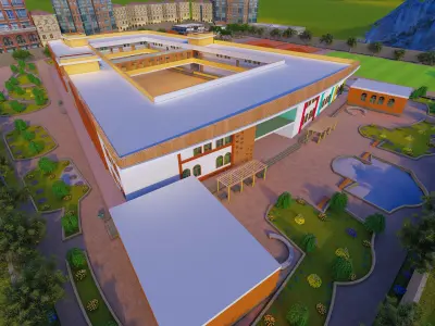 Primary School 600 Students PS600S 3D model