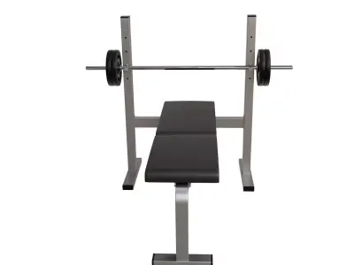 Bench press rack Low-poly 3D model