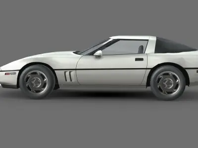 Chevrolet Corvette Coupe 1983 Low-poly 3D model