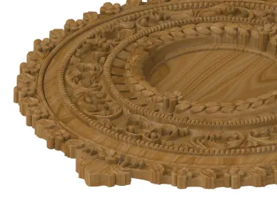 Carved picture frame STL 3D model 119