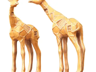 Giraffe figurine 3D model