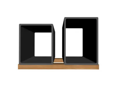 1 2in Wall x10in Rectangle Tube 3D model