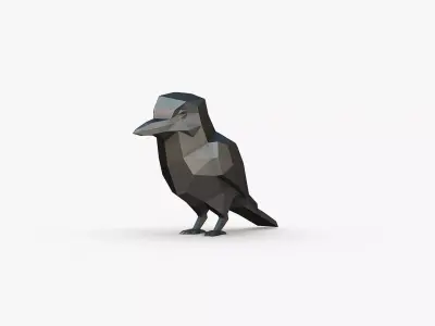 kookaburra low poly 3D print model