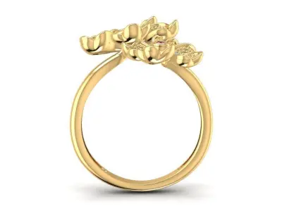 Luxury Floral Cluster Diamond Women Ring 3264 1685 3D print model