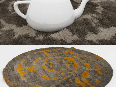 Round Rug Set 267 3D model