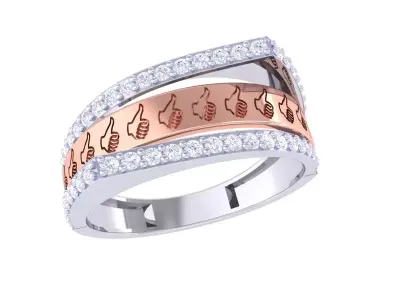 Mens gemstone diamond men Ring with details images 32 3D print model