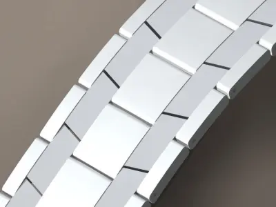 Watch silver with dial Free 3D model