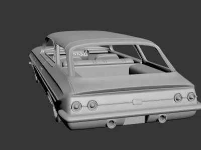 Chevrolet Impala 1961 Wagon 2Door 3D print model