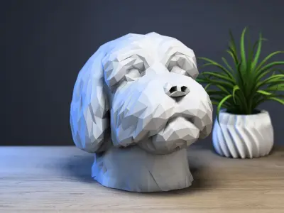 dog head Headphone Stand dog head Headset Stand 3D print model