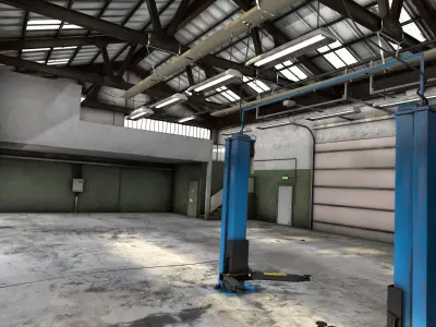 Dirty Garage Low-poly 3D model