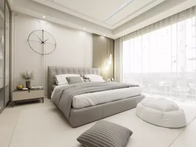 Interior Bedroom design scene 06 3D model