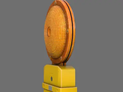 Barricade Light Low-poly 3D model