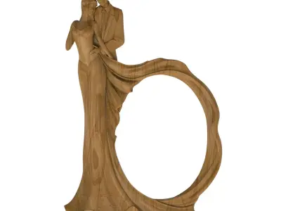 Carved picture frame STL 3D model 97