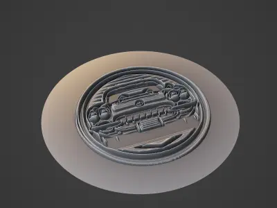 Car Pendant Medallion 3D print model 20